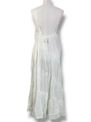 Free People Bohemian Ethereal Billowy Horizon Coast Maxi Dress White XL NWT thumbnail 8