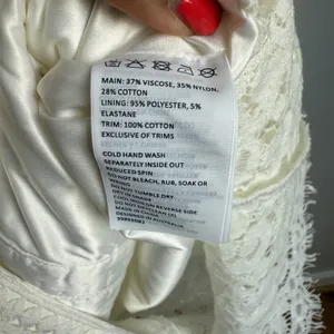 Bardot White embroidered midi cocktail dress luxury party knee length size M‎ thumbnail 5