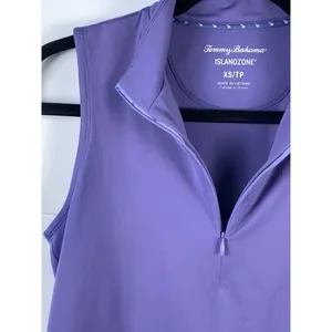Tommy Bahama IslandZone Golf Tank Top Womens XS Purple 1/4 Zip Sleeveless thumbnail 6