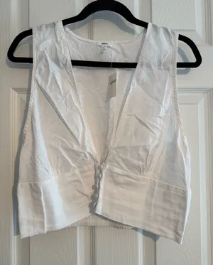 White Linen Aerie Top thumbnail 1