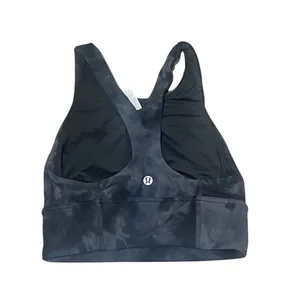 Lululemon Women's Black Tie-Dye Sports Bra Size 4 Standard Reversible High Neck thumbnail 8
