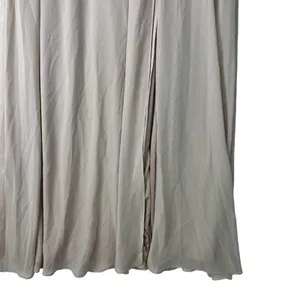 Birdy Grey Gwennie‎ Chiffon Gown Sleeveless Spaghetti Straps Taupe Slit S NEW thumbnail 6