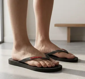 Havaianas black slip on thong flip flop sandals basic neutral every day unisex thumbnail 1