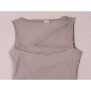 Abercrombie & Fitch Sheer Mesh Draped Tank Top Size S Beige Ruched Going Out thumbnail 6