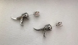 Dinosaur Stud Earrings for Men Women,Streetwear Punk Hip Hop Unisex Style thumbnail 1