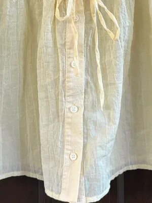 Like New J. Crew Ruffle Trimmed Button-Up Top Yellow Size Small thumbnail 5
