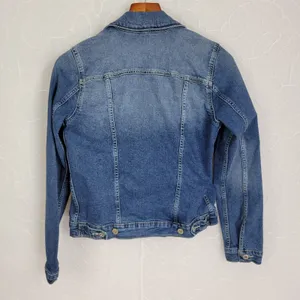 Levi's Denizen Womens Jacket Medium Blue Denim Buttoned Chest Pocket Collared‎ thumbnail 7