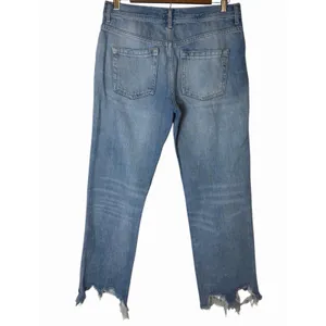 Free People We The Free Maggie Ripped Crop Straight Jeans Size 26 Blue thumbnail 6