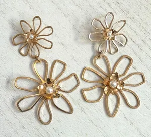 Park Lane Hampton Gold Tone Floral Drop Earrings thumbnail 1
