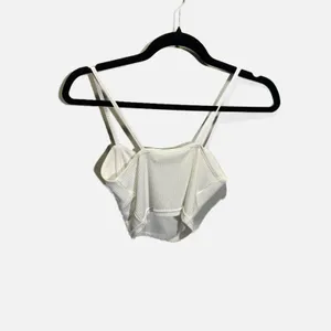 Noisy May Womens White‎ Ribbed Corset Crop Top Spaghetti Strap Size S NEW thumbnail 4