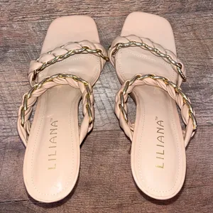 New Liliana Braided Strap Heels 🤎 Tan Size 8 thumbnail 5