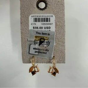 Anthropologie Gold Drop Earrings thumbnail 3