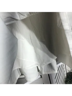 Princess Polly Tennis Mini Skirt Flouncy Hemline Back Zip Cotton White Women’s 6 thumbnail 8