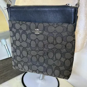 Coach Kitt Messenger Crossbody Bag Black & Signature Polished Pebble Leather thumbnail 14