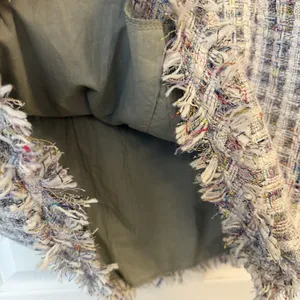 POL Tweed Dress LG White Colorful Plaid Fringe Button Detail Business Dressy‎ thumbnail 8