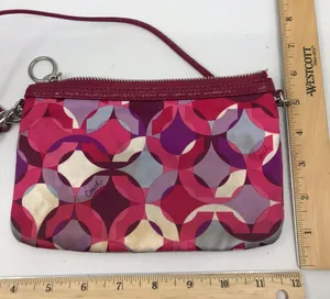COACH Red Small Nylon Handbag thumbnail 4