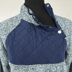 Source Unknown Navy Asymetrical Fleece Pullover Sz SM‎ thumbnail 2