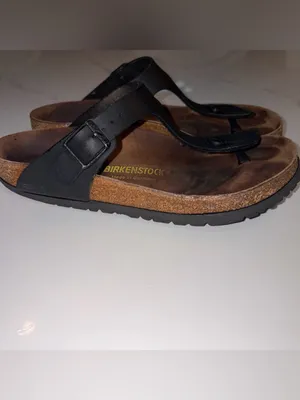 Birkenstock Gizeh Black Birko-Flor Thong Sandals EU 38 US Women 7 Boho Classic thumbnail 3