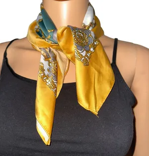 Satin Printed Neck Scarf Multiple thumbnail 1