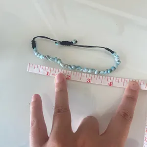 Light Blue Beaded Adjustable Bracelet thumbnail 5