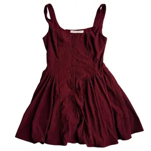 Altar'd State Ollie Mini Dress Burgundy Corduroy XS thumbnail 2