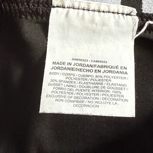 Nike Black Dri-Fit Performance Logo Waistband Leggings Black White Size Large thumbnail 5
