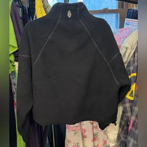 NWOT Free People FP Movement Mountain High Half Zip Fleece - black combo - small thumbnail 10