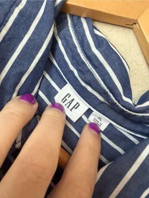 GAP Tiered Poplin Puff Sleeve Mini Dress Size XL thumbnail 4