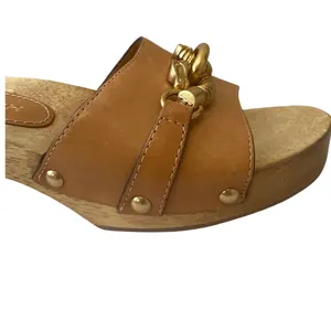 Tory Burch Jessa Leather Wood Sandals Size 8‎ thumbnail 14