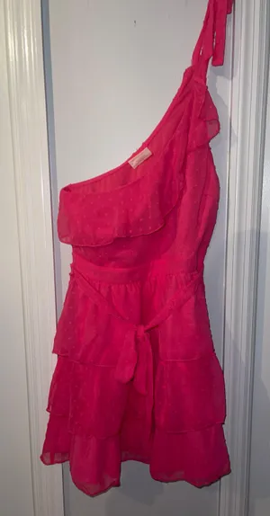Showpo Pink One Shoulder Dress thumbnail 3