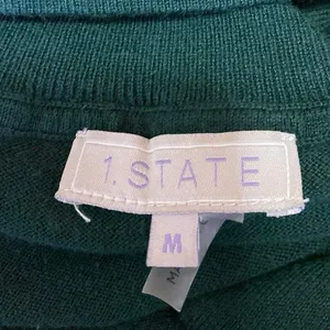 1.State Green Teal Long Sleeve Turtleneck Cutout Pullover Sweater Top Size M thumbnail 4