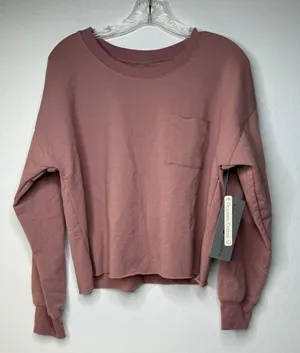 Harmony Balance‎ Organic Cotton Mauve Cropped Sweater Womens Size L Gym Yoga New thumbnail 1