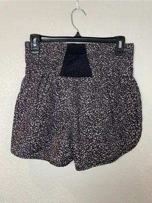 FP Movement by Free People Purple Leopard Athletic Shorts w Elastic Waist Sz M thumbnail 7