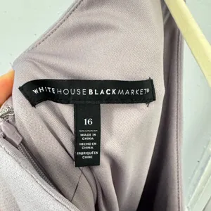 White House Black Market Lavender V-Neck Sheath Dress Size 16 Sleeveless Stretch thumbnail 7
