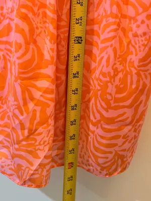 Lilly Pulitzer for Target Pink & Orange Giraffe Print Ruffle Dress – Size Small thumbnail 7
