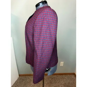 Pendleton plaid blazer size 16 crimson blue thumbnail 5