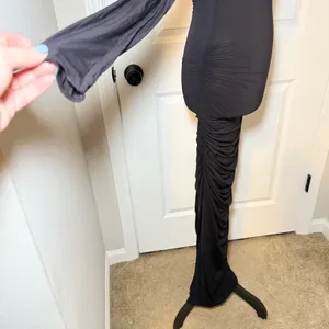 NWT Naked Wardrobe Womens Black Long Sleeve Maxi Dress Size S Glam Bodycon thumbnail 2