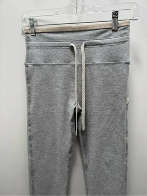 Vuori Light Heather Cream Grey Vibe Elevation Drawstring Leggings VW452 Small thumbnail 3