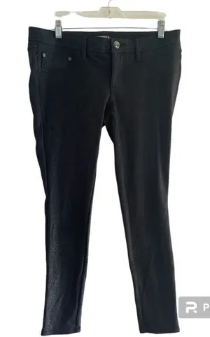 Express Faux Leather Coated Skinny Ankle Zip Pants Black Size Medium thumbnail 1