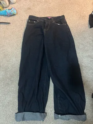 Edikted fold over bottom jeans thumbnail 3