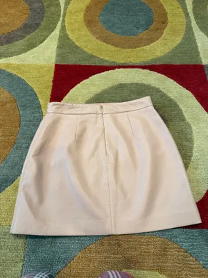 Like-New Aritzia Wilfred Patio Mini Skirt Vegan Leather Light Pink High Rise S thumbnail 3