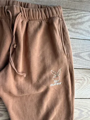 Playboy by PacSun Sweatpants size L - small hole in pic not poked all the way th thumbnail 2