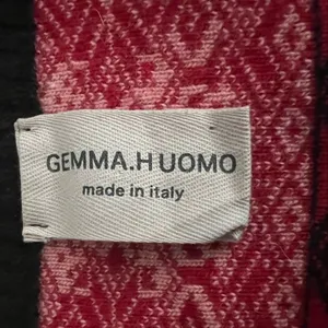 Gemma Huomo Wool Sweater Womens M Red/black knight on a horse Goth Grunge thumbnail 3