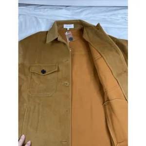 LUCCA Shacket Women Small Camel‎ Brown Faux Wool Utility Jacket Cozy Fall New thumbnail 4