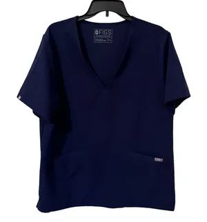 FIGS Technical Collection Casma‎ V Neck Scrub Top Womens XXL 2XL Blue FW1100 thumbnail 1