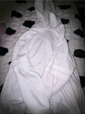 Danskin Light Gray Pullover Hoodie Sweater thumbnail 1