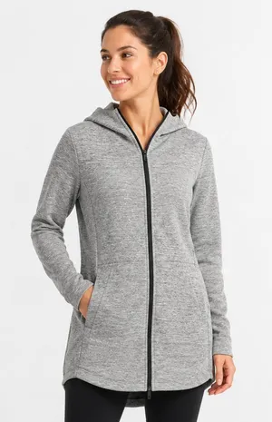 Lululemon Going Places Hooded Jacket Gray Womens 4 Spacer Full Zip Long thumbnail 1