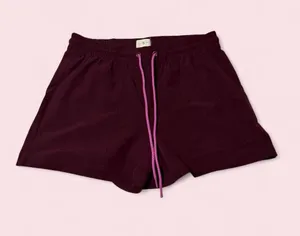 Lou & Grey Maroon Athletic Shorts with Pinkish purple Drawstring thumbnail 1