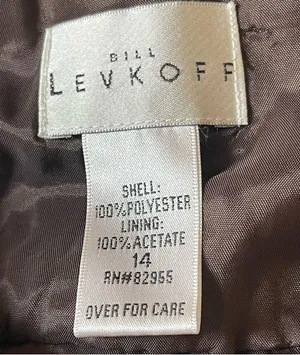 Bill Levkoff Womens Chiffon Special Occasion Dress Size 14 Brown Maxi Sleeveless thumbnail 7