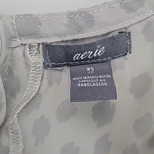 Aerie -1502 Gray Cheetah Print Tie Back Babydoll Camisole Tank Top XS‎ thumbnail 4